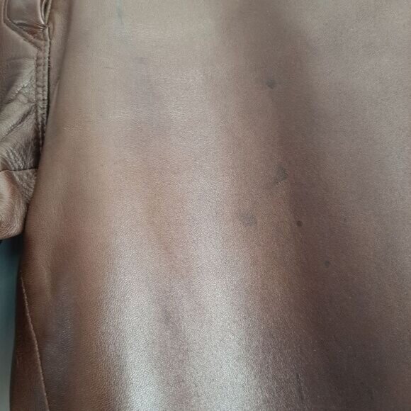 TARA JARMON Paris Soft Genuine Leather High Waist Pants Brown Sz S - Picture 7 of 16